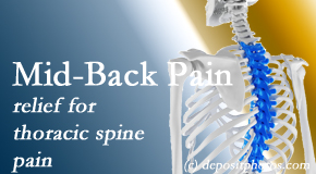 Young Chiropractic offers gentle chiropractic treatment to relieve mid-back pain in the thoracic spine. 