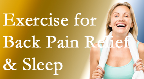 Young Chiropractic shares new research about the benefit of exercise for back pain relief and sleep. 