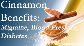 Young Chiropractic shares research on the benefits of cinnamon for migraine, diabetes and blood pressure.