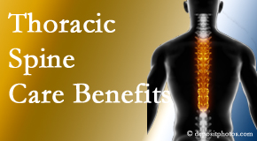 Young Chiropractic wonders at the benefit of thoracic spine treatment beyond the thoracic spine to help even neck and back pain. 