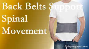 Young Chiropractic offers support for the benefit of back belts for back pain sufferers as they resume activities of daily living.