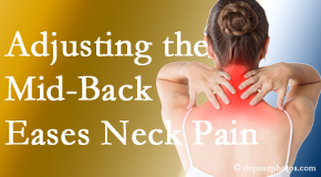 Young Chiropractic appreciates the whole spine and that treating one section of the spine (thoracic) eases pain in another (cervical)!