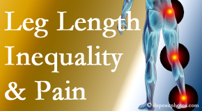 Young Chiropractic checks for leg length inequality as it is related to back, hip and knee pain issues.