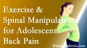 Young Chiropractic uses Easley chiropractic and exercise to help back pain in adolescents. 
