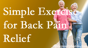 Young Chiropractic encourages simple exercise as part of the Easley chiropractic back pain relief plan.
