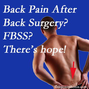 Easley chiropractic care offers a treatment plan for relieving post-back surgery continued pain (FBSS or failed back surgery syndrome).