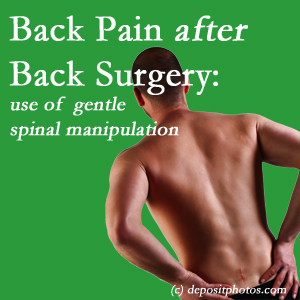 picture of a Easley spinal manipulation for back pain after back surgery