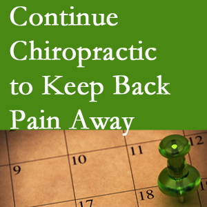 Continued Easley chiropractic care helps keep back pain away.