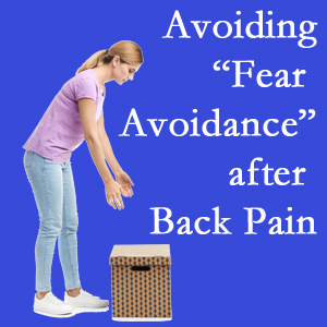 Easley chiropractic care encourages back pain patients to resist the urge to avoid normal spine motion once they are through their pain.