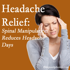 Easley chiropractic care at Young Chiropractic may reduce headache days each month.