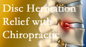 Young Chiropractic gently treats the disc herniation causing back pain. 